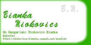 bianka miokovics business card